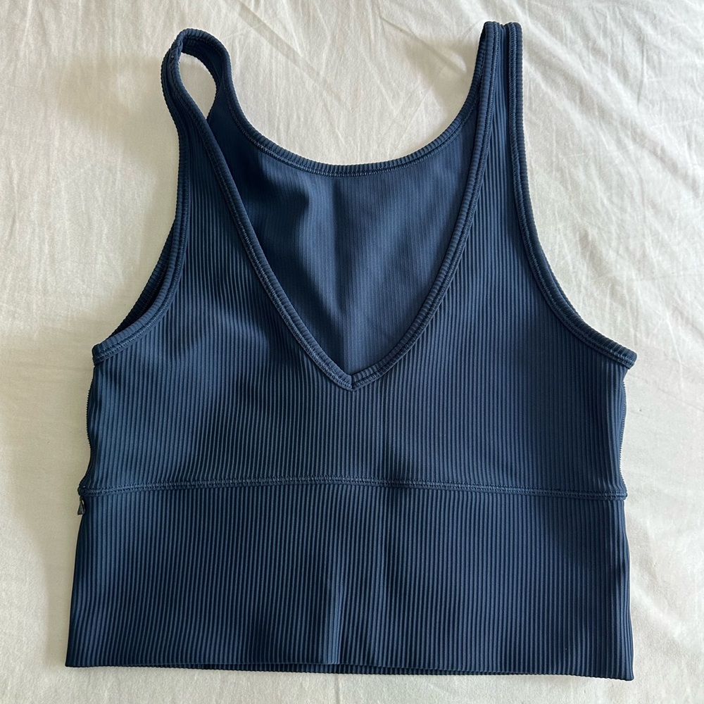 Lululemon Athletica Reversible Navy Ribbed Tank